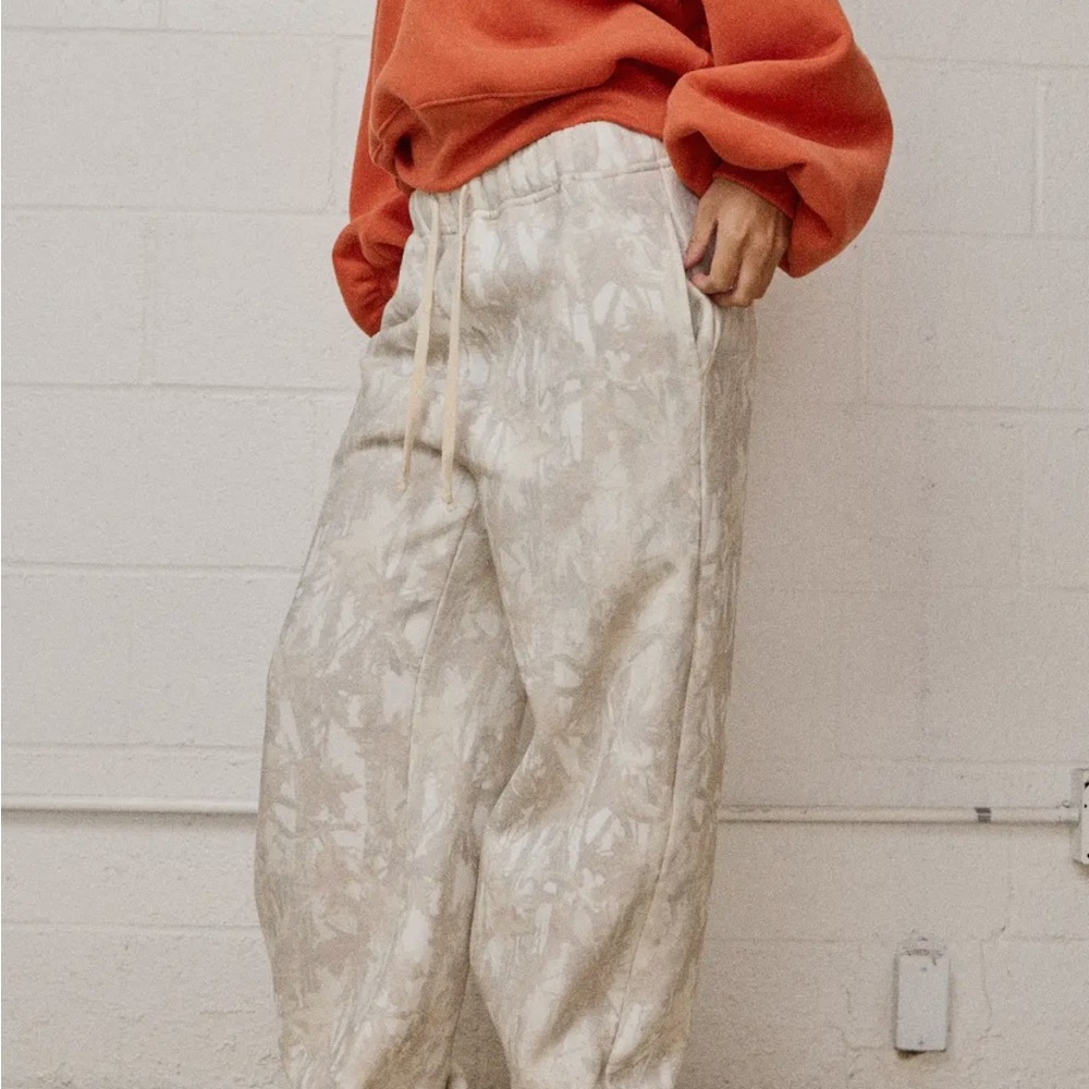 Papermoon Cream Patterned Joggers